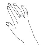 Cocktail Large White Pearl Fashion Statement Ring Pave CZ Band Silver Plated - Image 3