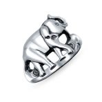 Good Luck Trunk Up Zoo Animal Elephant Ring .925 Sterling Silver - Image 6