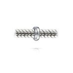 Set of 2 Clasp Spacer Charm Black Rubber Stopper Bead Sterling Silver - Image 6