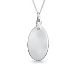 Religious Patron of Safe Travel Saint Christopher Oval Medal Pendant Necklace Silver - Image 5