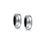 Set of 2 Clasp Spacer Charm Black Rubber Stopper Bead Sterling Silver