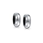 Set of 2 Clasp Spacer Charm Black Rubber Stopper Bead Sterling Silver