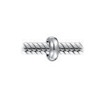 Spacer Stopper Bead Charm Rubber Center Sterling Silver Fits European Bracelet - Image 2