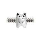 Oxidized Silver Spot Dog Charm Bead Bracelet Small Puppy Pet Animal Lover - Image 4