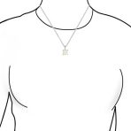 Traditional Dainty Square Opal Gemstone Pendant Necklace Gold Plated Silver - Image 7