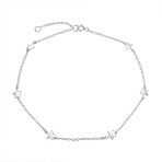 Dainty Celestial Star Anklet Ankle Bracelet Sterling Silver 9-10 Inch