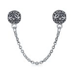 Double Daisy Clasp Spacer Charm: Floral Bouquet Safety Chain Bead for Bracelets