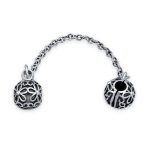Double Daisy Clasp Spacer Charm: Floral Bouquet Safety Chain Bead for Bracelets - Image 2