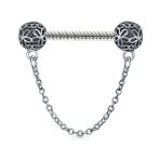 Double Daisy Clasp Spacer Charm: Floral Bouquet Safety Chain Bead for Bracelets - Image 3