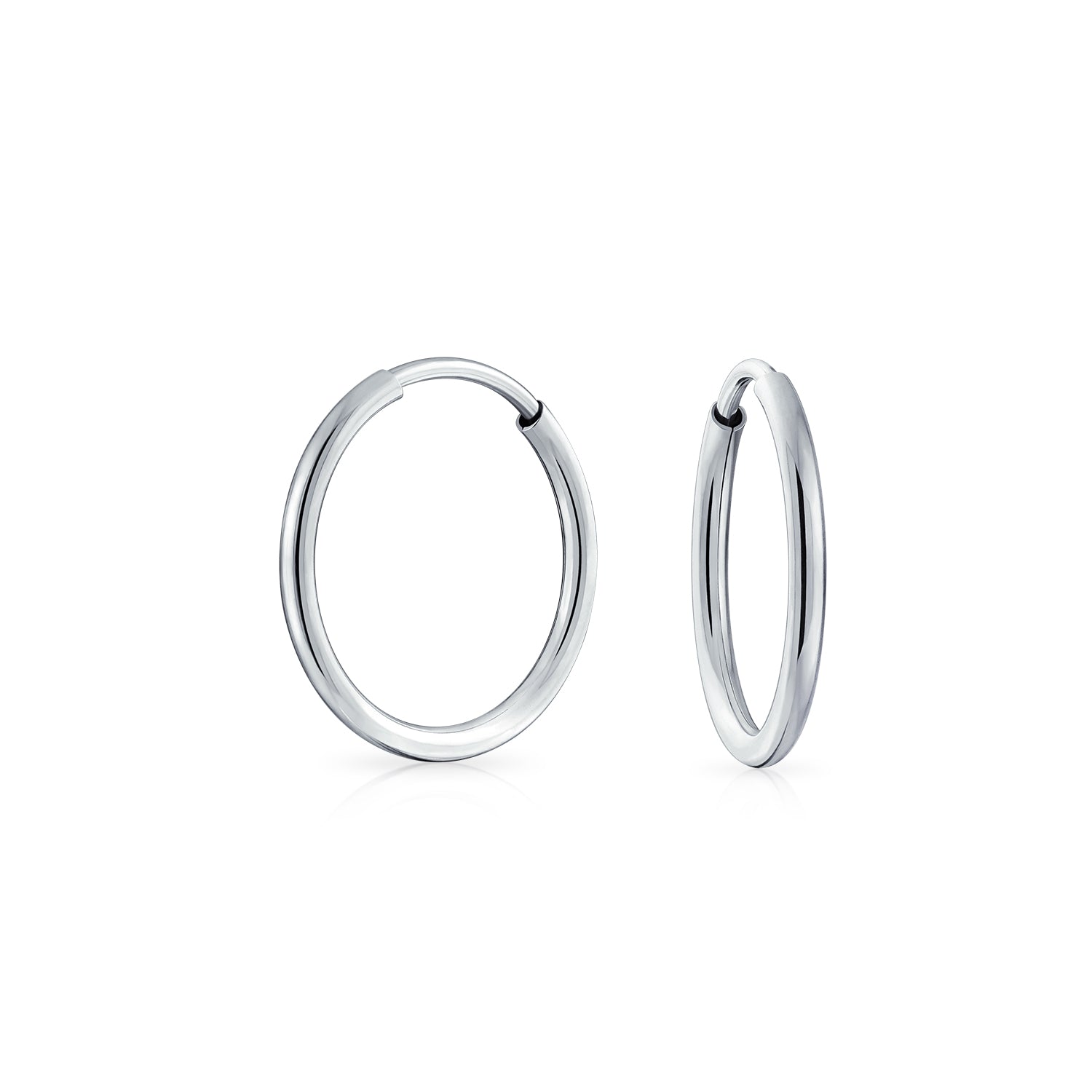 sterling-silver-thin-hoop-earrings_sstr-050-2-az_1 Thin Minimalist Hoop Huggie Earrings Sterling Silver Various Sizes - Image 1