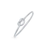 Tiny Stackable Religious Infinity Love Knot Ring 1MM Band .925 Sterling Silver