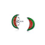 Watermelon Apple Pineapple Cupcake Strawberry Cherry Enamel Stud Earrings