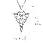 Irish Triquetra Celtic Danu Goddess Tree Protector Pendant Necklace Silver - Image 3
