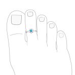 Set of 2 Sun Flower Blue Turquoise and Lucky Red Ladybug Midi Toe Ring Silver - Image 5