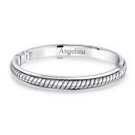 Twisted Rope Thick Bangle Bracelet .925 Sterling Silver - Image 4
