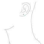 Set of 2 Minimalist Round Bead Gemstone Opalescent Opal Drop Stud Earrings - Image 7