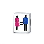 Inspirational Support Gender Equality Charm Bead .925 Sterling Silver Fits European Bracelet