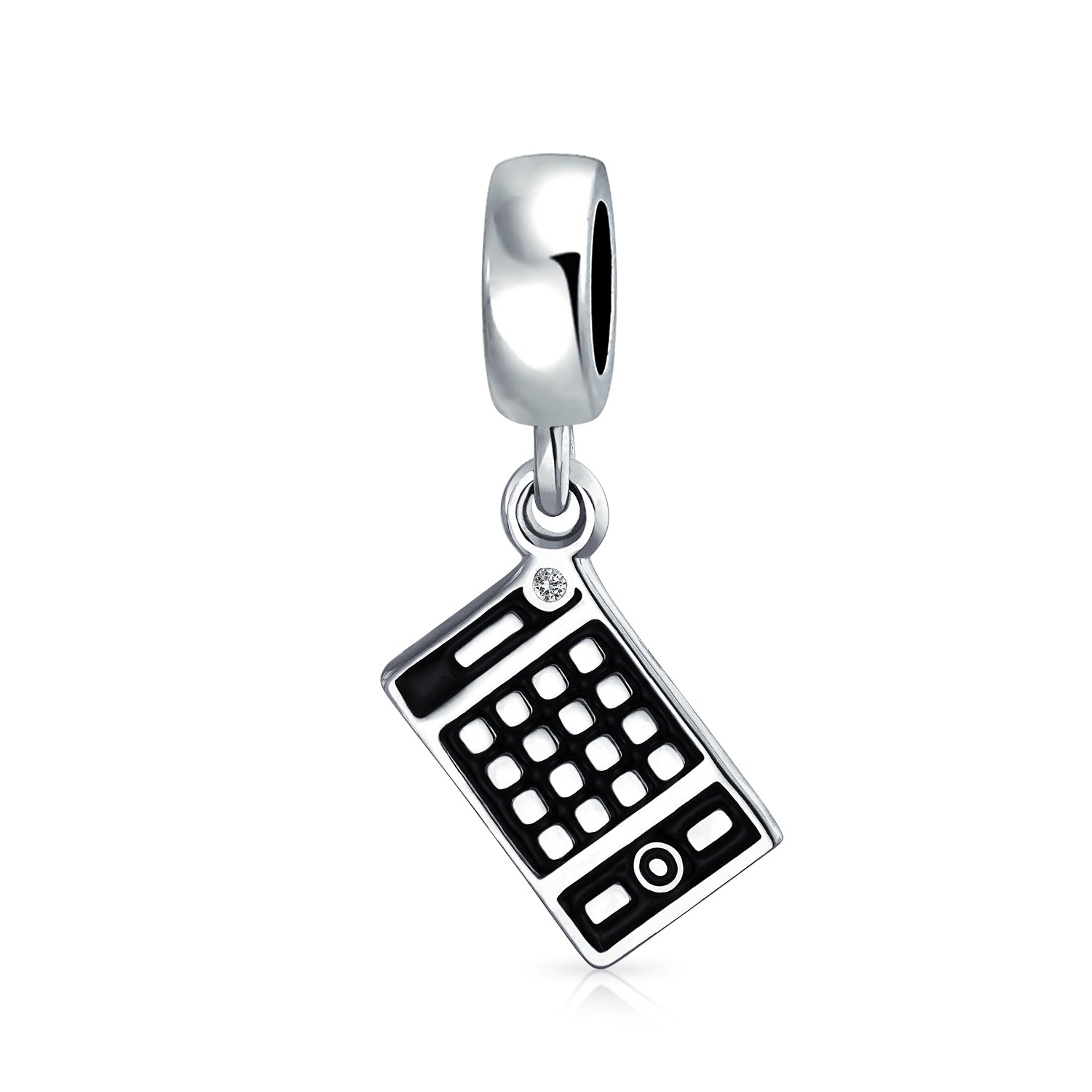 sterling_silver_calculator_dangle_charm_hsd-366-s_4-1_1 Personalized Math Wiz Dangle Charm Bead Sterling Silver for European Bracelet - Image 1