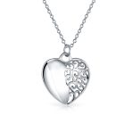 Inspirational Words Heart Shape Mother Daughter Forever Pendant Necklace .925 Sterling Silver - Image 2
