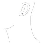 Heart Shaped CZ Stud Earrings Rose Gold Sterling Silver - Image 5