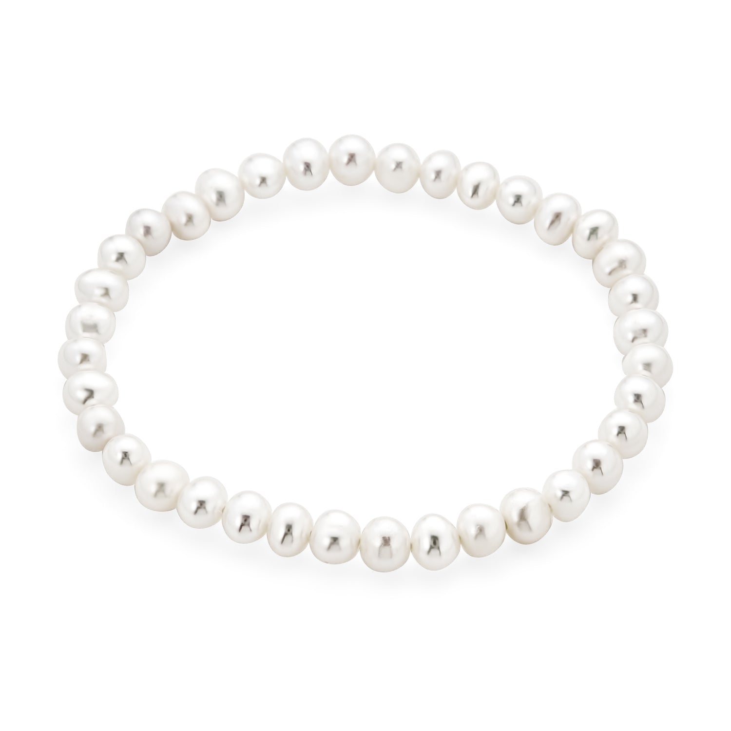 stretch-pearl-bracelet-white-freshwater-yp-psg_1 Classic Freshwater Cultured Pink Pearl Stretch Bracelet Stackable Strand 8MM - Image 1