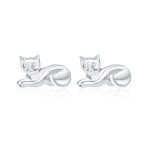 Set of 2 Siamese Sitting Cat Stud Earrings Sterling Silver Animal Pet Jewelry - Image 5
