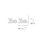 Set of 2 Siamese Sitting Cat Stud Earrings Sterling Silver Animal Pet Jewelry - Image 4