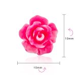 Romantic 3D Carved Flower Pink Peach Rose Stud Earrings Lightweight 10MM - Image 50