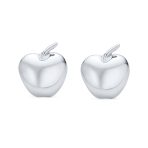 Personalized Apple of My Eye Stud Earrings in Rose Gold Sterling Silver - Image 4