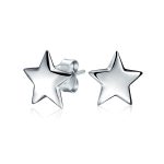 Patriotic Celestial Rock Star Initial Stud Earrings in Sterling Silver