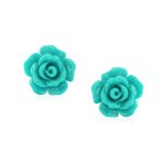 Romantic 3D Carved Flower Pink Peach Rose Stud Earrings Lightweight 10MM - Image 16