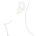 Petite 14K Yellow Gold Butterfly Stud Earrings Screwback - Image 3