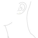 Initial A-Z Real 14K Gold Mini Solid Heart Stud Earrings - Image 55