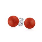 10MM Natural Gemstone Drop Ball Earrings Sterling Silver - Image 7