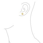 Timeless Classic Round Yellow 14K Gold Bead Ball Stud Earrings 6MM - Image 11