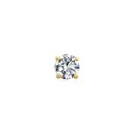 Classic 3-4 MM CZ Stud Earrings 14K Gold Oval Gemstones - Image 2