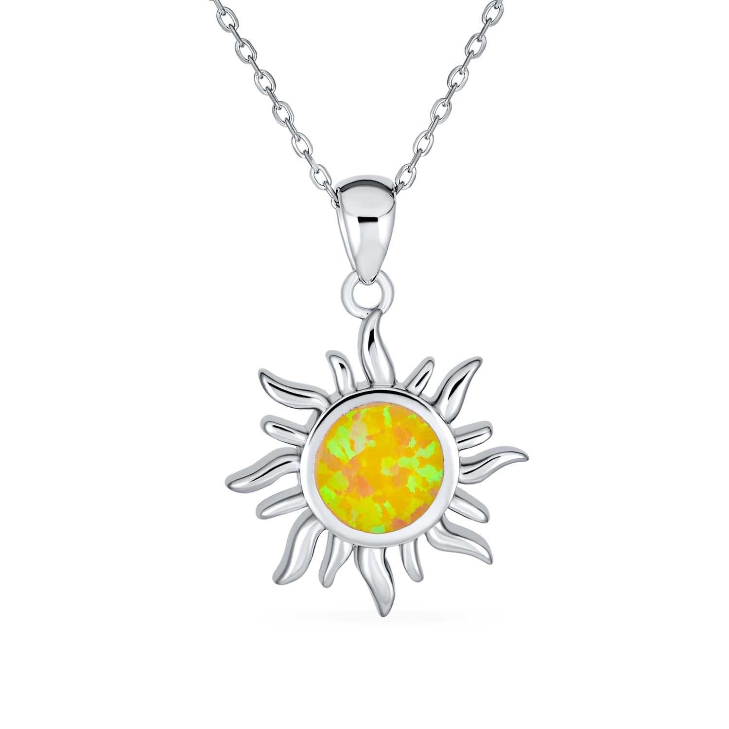 summer-yellow-opal-sunshine-star-xny-ps3779a1_01 Irradiance Summer Beach Fire Opal Pendant Necklace Gold Plated Sterling Silver - Image 1