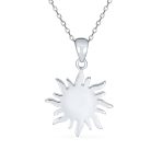 Irradiance Summer Beach Fire Opal Pendant Necklace Gold Plated Sterling Silver - Image 3