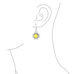 Tropical Honeymoon Dangle Gemstone Earrings with Amber and Sterling Silver - Image 6