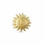 Summer Solar Beach Fun Sunburst Stud Earrings in Genuine 10K Yellow Gold