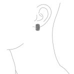 Set of 2 Wide Shrimp Half Hoop Sunflower Clip On Earrings For Non Pierced Ears Oxidized Gold & Silver - Image 5