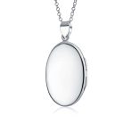 Vintage Sunflower Photo Oval Sterling Silver Locket Necklace - Image 3