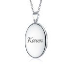 Vintage Sunflower Photo Oval Sterling Silver Locket Necklace - Image 6