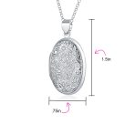 Vintage Sunflower Photo Oval Sterling Silver Locket Necklace - Image 5
