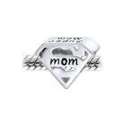 Set of 2 Mother's Day SUPER MOM and BFF Friendship Charm Bead Sterling Silver - Image 3
