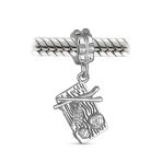 Chopsticks Chef Sushi Dangle Charm Bead Sterling Silver for European Bracelet - Image 3