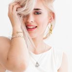 Trendy Moon Stars Dangling Charm Crescent Large Hoop Stud Earrings - Image 6