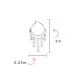 Fashion Statement Boho Sequin Coin Dangle Hoop Huggies Earrings Stainless Steel - Image 5