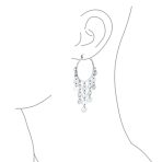 Fashion Statement Boho Sequin Coin Dangle Hoop Huggies Earrings Stainless Steel - Image 4