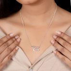 Support Symbol CZ Accent Moon Heart Star Charms Pendant Necklace Sterling Silver - Image 3